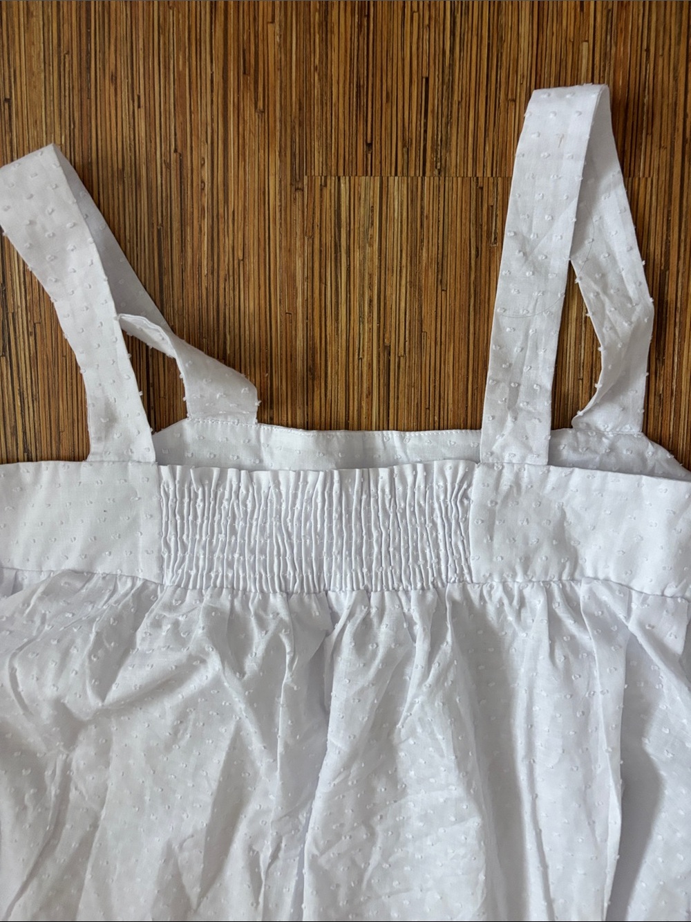 White Swiss Dot Sleeveless Babydoll pajama set - Picture 5 of 10